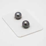 2pcs Purple 8.8mm - SB AA/AAA Quality Tahitian Pearl Pair ER1405 OR7