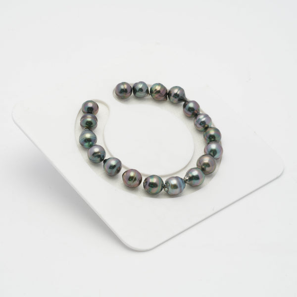 18pcs Multicolor 8-9mm - CL AAA/AA Quality Tahitian Pearl Bracelet BR2053 OR7
