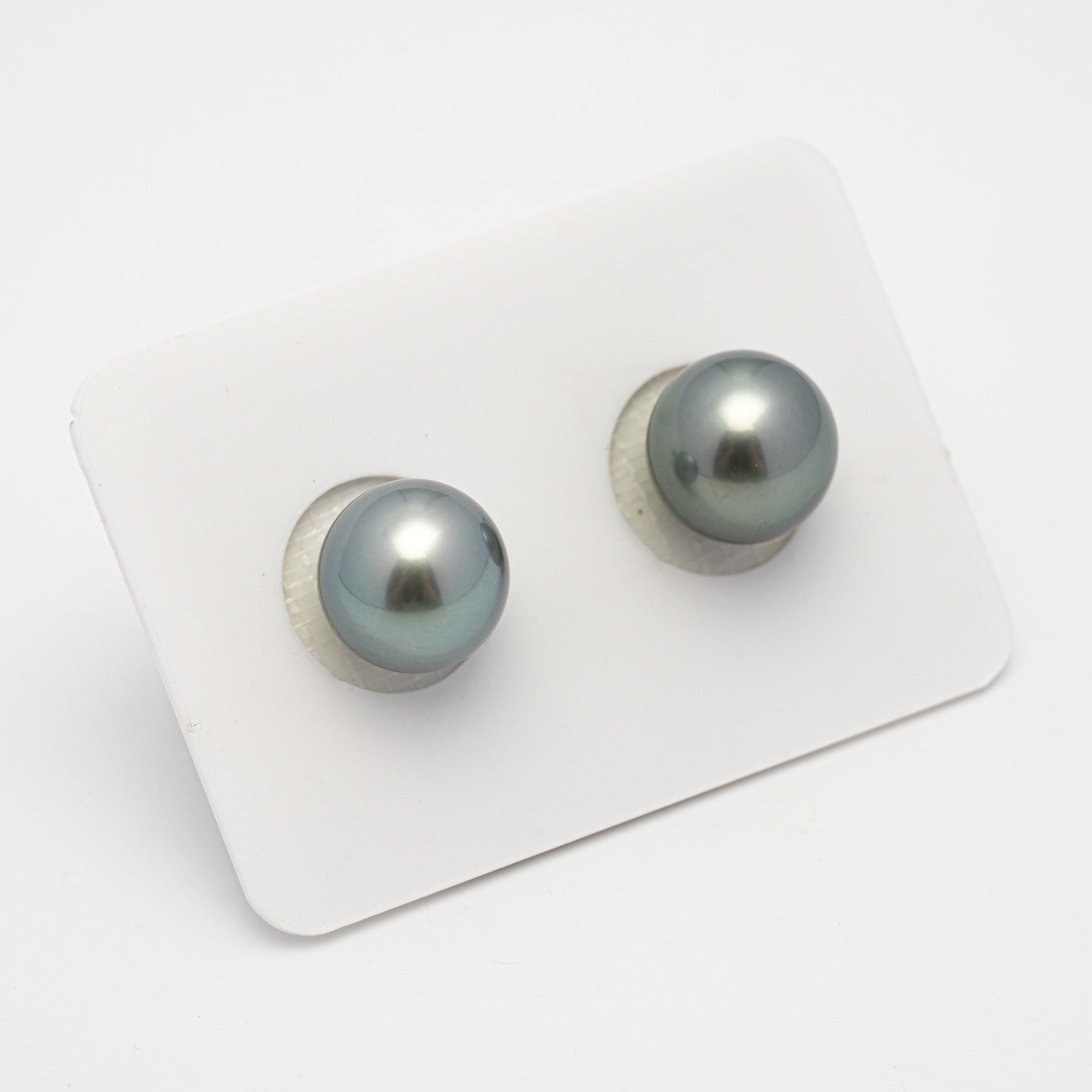 2pcs Light Blue 10.6-10.8mm - SR/NR AAA Quality Tahitian Pearl Pair ER1633 OR11