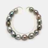 15pcs Multicolor 8-10mm - SB AAA Quality Tahitian Pearl Bracelet BR2164 A101