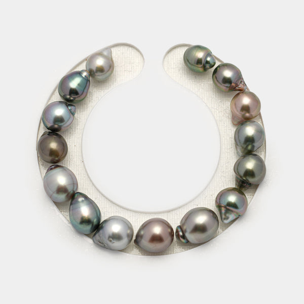 15pcs Multicolor 8-10mm - SB AAA Quality Tahitian Pearl Bracelet BR2164 A101