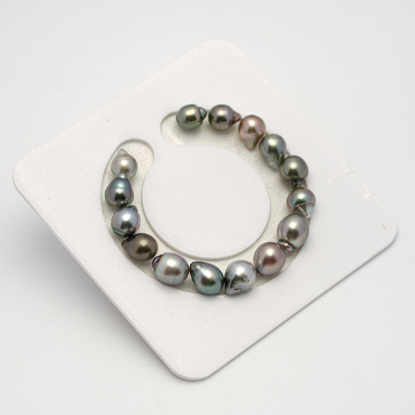 15pcs Multicolor 8-10mm - SB AAA Quality Tahitian Pearl Bracelet BR2164 A101