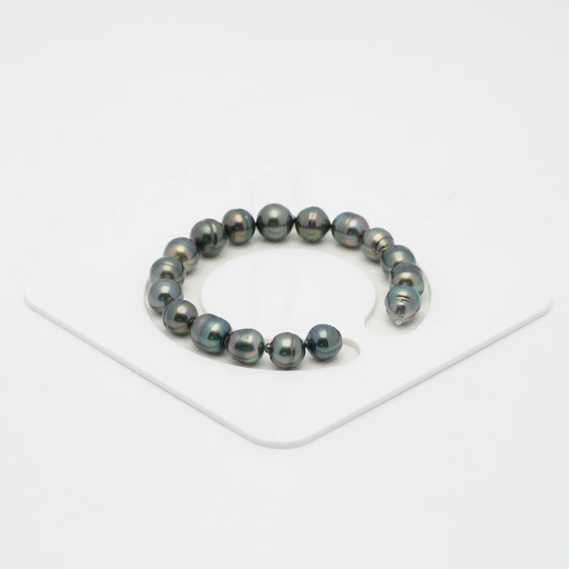 17pcs Green 8-9mm - CL AAA/AA Quality Tahitian Pearl Bracelet BR2054 OR7