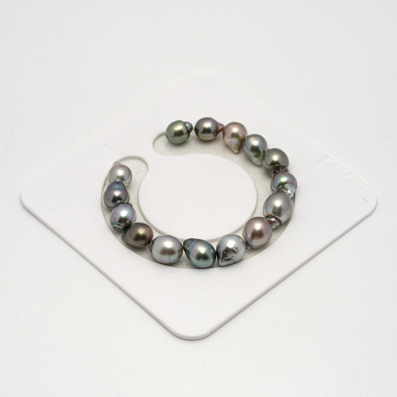 15pcs Multicolor 8-10mm - SB AAA Quality Tahitian Pearl Bracelet BR2164 A101