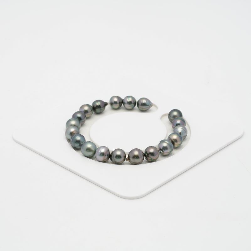 19pcs Mix Green 7-9mm - CL AA/AAA Quality Tahitian Pearl Bracelet BR2055 OR7
