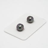 2pcs "High Luster" Cherry 8.7-8.9mm - CL AAA/AA Quality Tahitian Pearl Pair ER1408 OR7