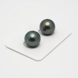 2pcs Dark Green 12.4-12.5mm - RSR AAA/AA Quality Tahitian Pearl Pair ER1503