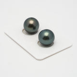 2pcs Dark Green 12.4-12.5mm - RSR AAA/AA Quality Tahitian Pearl Pair ER1503