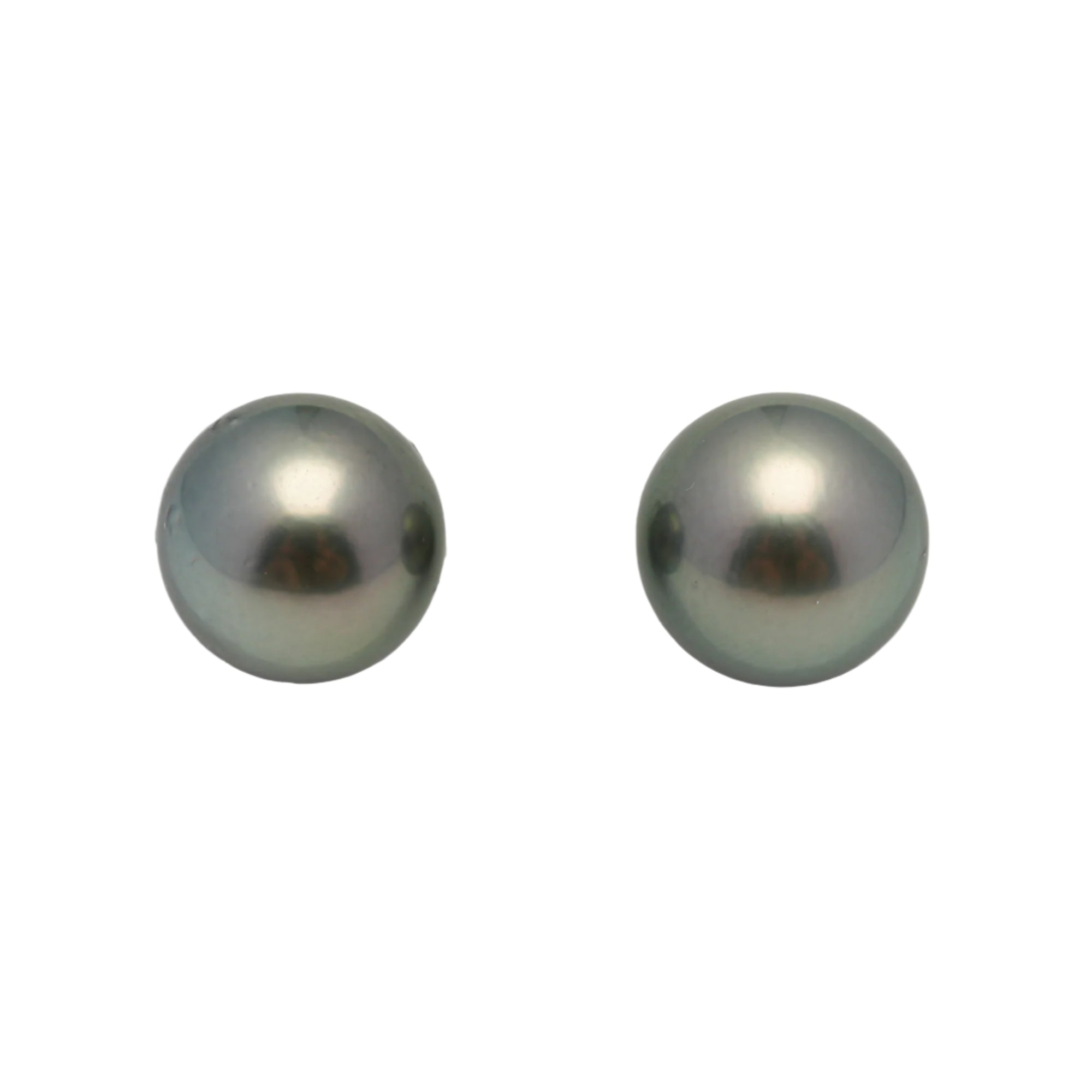 2pcs Light Green 12.5-12.7mm - RSR AAA/AA Quality Tahitian Pearl Pair ER1449 OR9