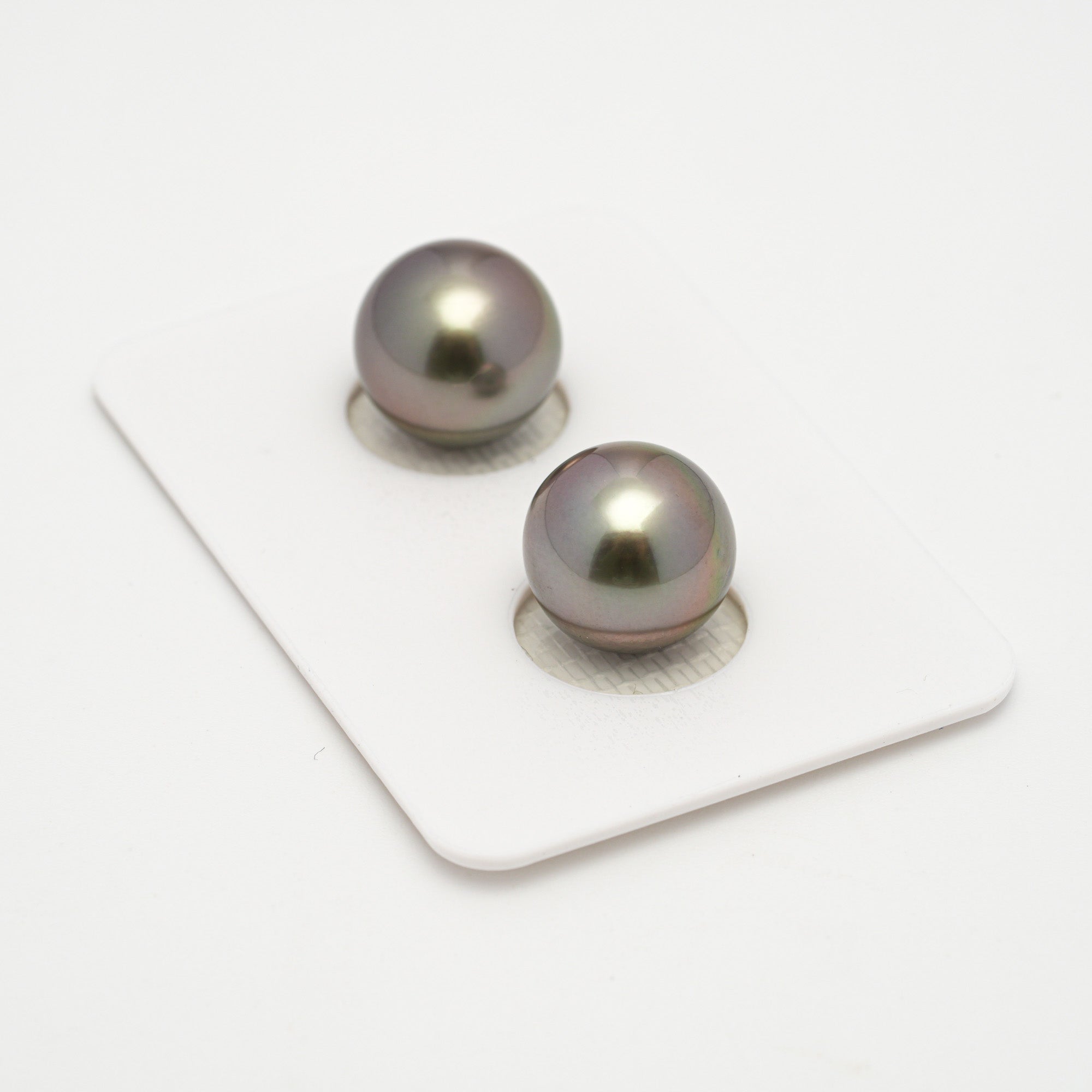 2pcs Cherry 11.2-11.4mm - RSR AAA Quality Tahitian Pearl Pair ER1646 OR11