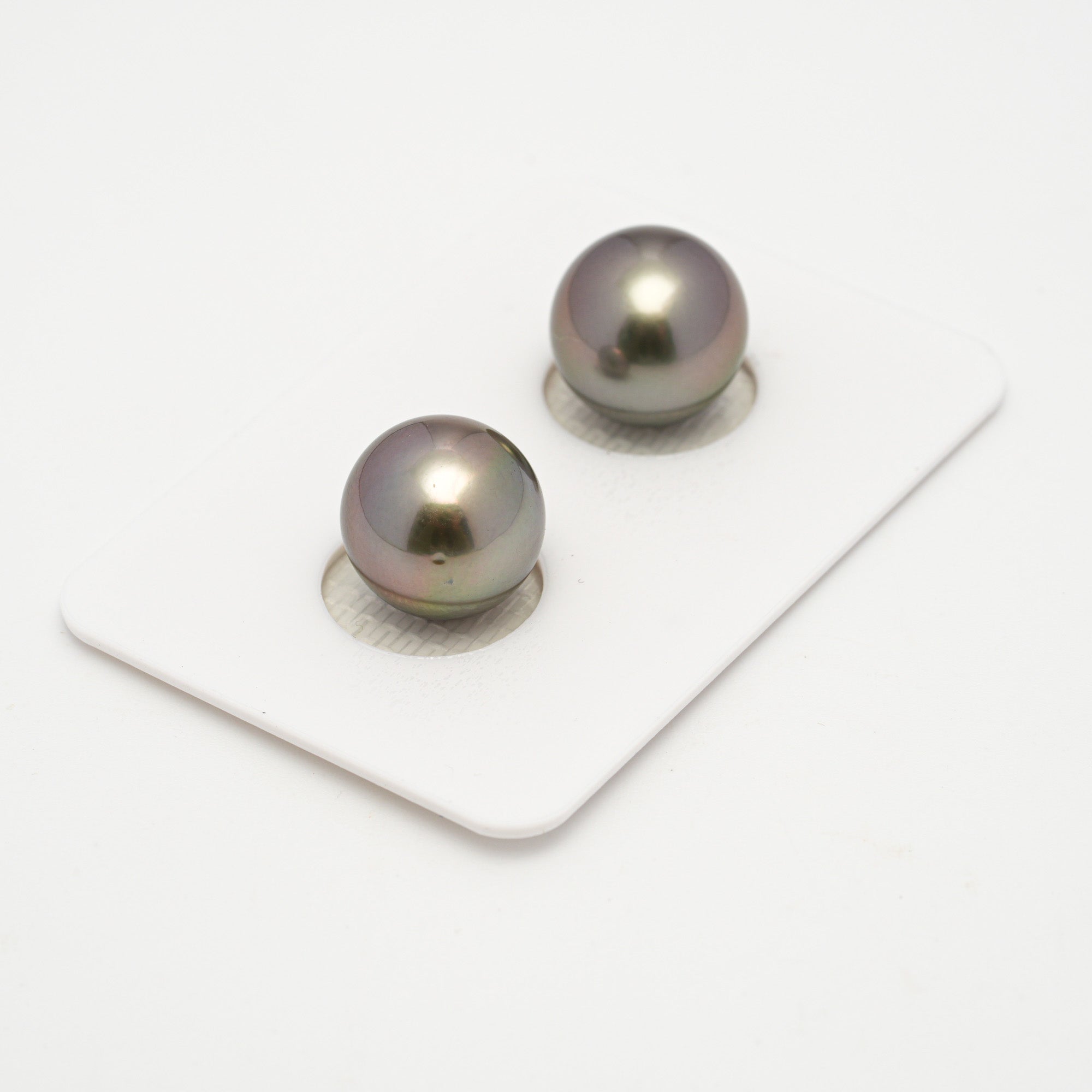 2pcs Cherry 11.2-11.4mm - RSR AAA Quality Tahitian Pearl Pair ER1646 OR11