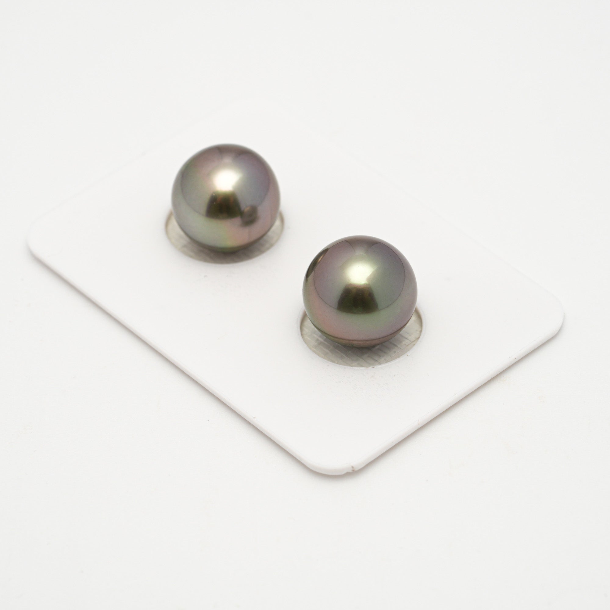 2pcs Cherry 11.2-11.4mm - RSR AAA Quality Tahitian Pearl Pair ER1646 OR11