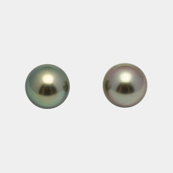 2pcs Green 12.2-12.4mm - RSR AAA/AA Quality Tahitian Pearl Pair ER1505A