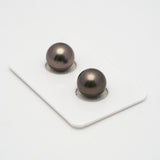 2pcs Dark 11.1-11.2mm - RSR AAA/AA Quality Tahitian Pearl Pair ER1506