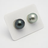 2pcs Multicolor 12.2mm - RSR AAA/AA Quality Tahitian Pearl Pair ER1510