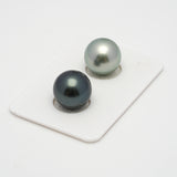 2pcs Multicolor 12.2mm - RSR AAA/AA Quality Tahitian Pearl Pair ER1510