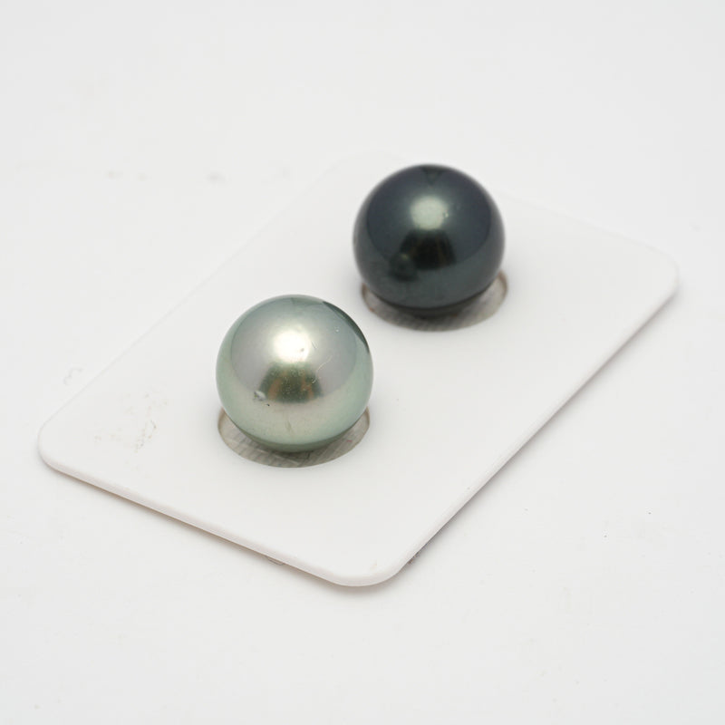 2pcs Multicolor 12.2mm - RSR AAA/AA Quality Tahitian Pearl Pair ER1510