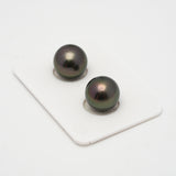 2pcs Dark 11.8-12mm - RSR AAA Quality Tahitian Pearl Pair ER1514 OR6