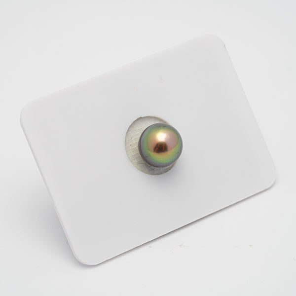 1pcs "High Luster" Yellow Green 9.2mm - CL/SB TOP/AAA Quality Tahitian Pearl Single LP1531 OR9