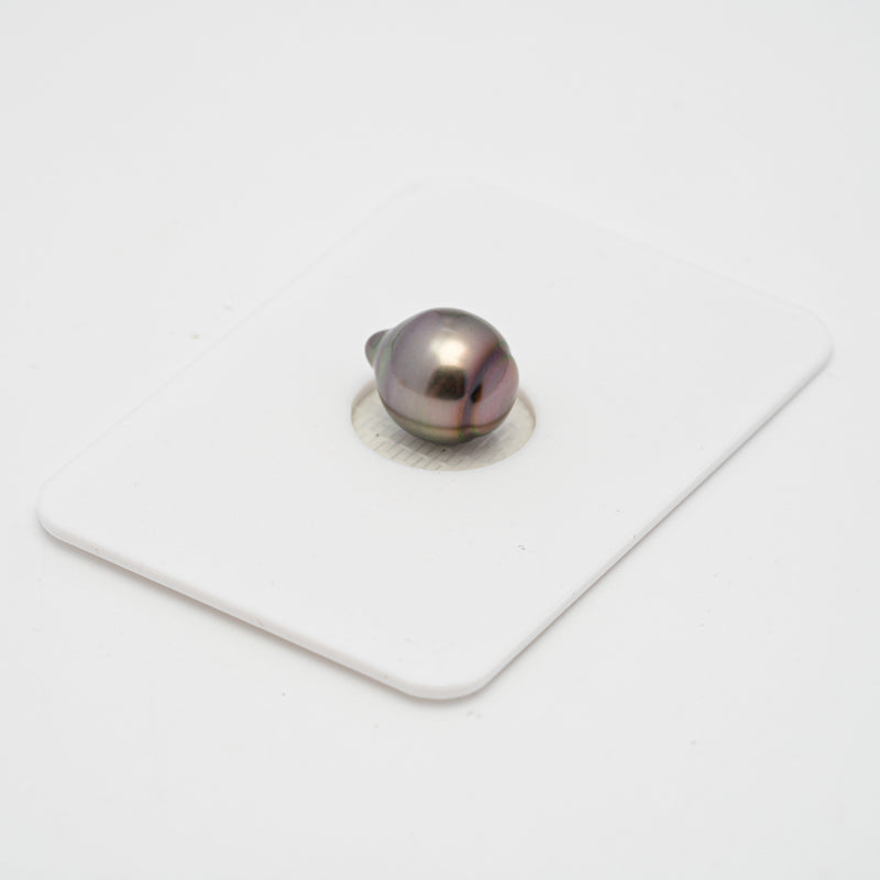 1pcs "High Luster" Cherry 8.8mm - CL/SB AAA Quality Tahitian Pearl Single LP1697 OR9