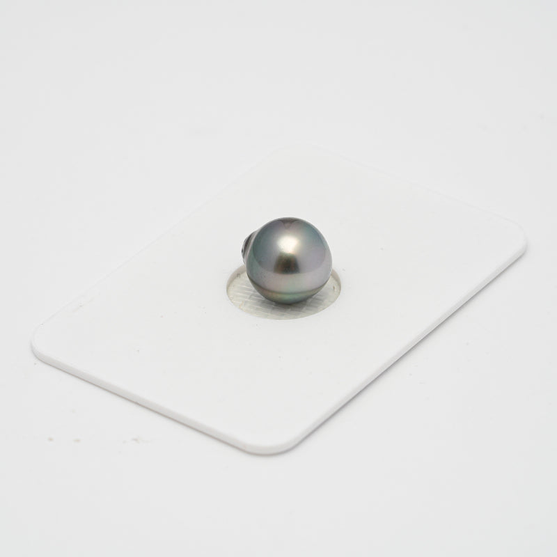 1pcs "High Luster" Light Green 9.3mm - SB AAA Quality Tahitian Pearl Single LP1716 OR9