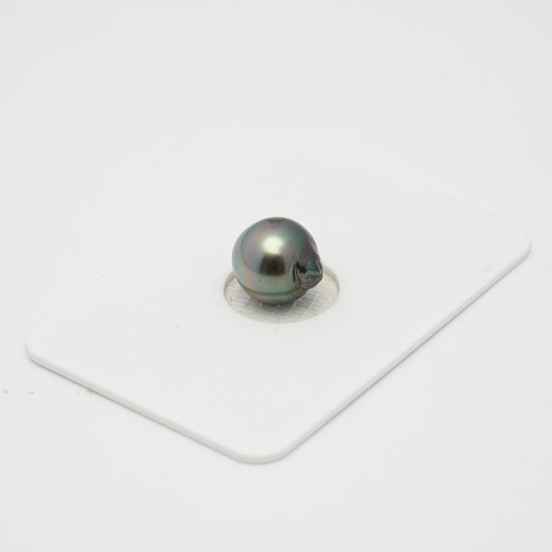 1pcs "High Luster" Light Green 9.3mm - SB AAA Quality Tahitian Pearl Single LP1716 OR9