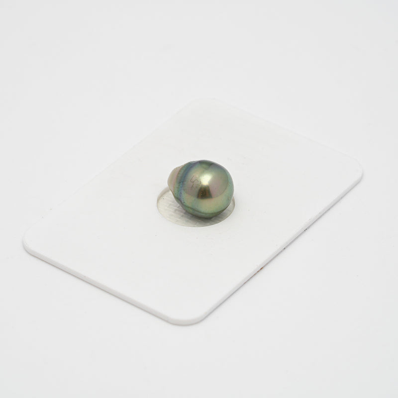 1pcs "High Luster" Light Green 8.9mm - CL/SB AAA/AA Quality Tahitian Pearl Single LP1718 OR9