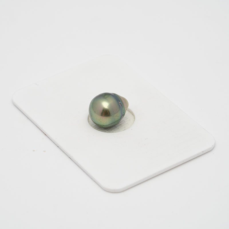 1pcs "High Luster" Light Green 8.9mm - CL/SB AAA/AA Quality Tahitian Pearl Single LP1718 OR9