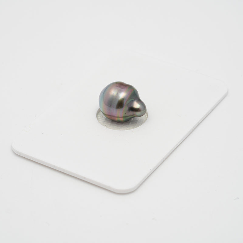 1pcs "High Luster" Light Green 9.4mm - CL/SB AAA Quality Tahitian Pearl Single LP1722 OR9