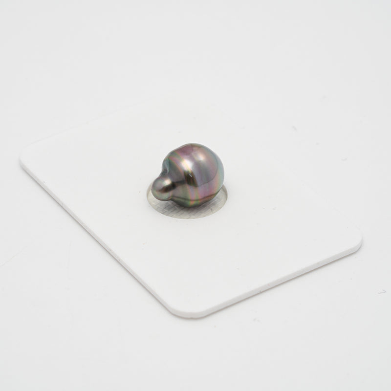 1pcs "High Luster" Light Green 9.4mm - CL/SB AAA Quality Tahitian Pearl Single LP1722 OR9