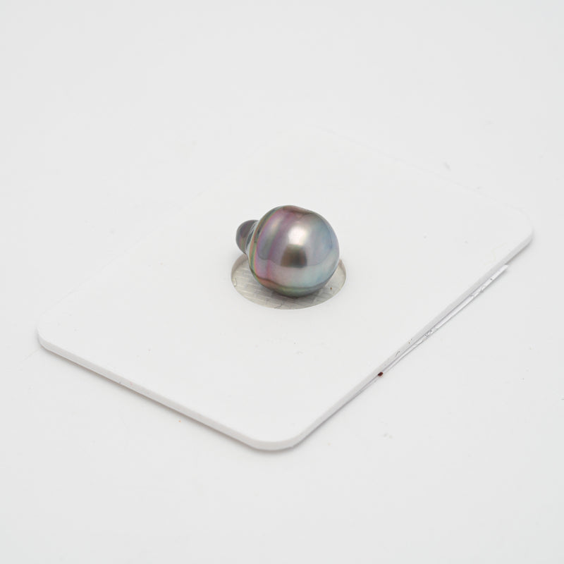 1pcs "High Luster" Light Green 9.4mm - CL/SB AAA Quality Tahitian Pearl Single LP1722 OR9