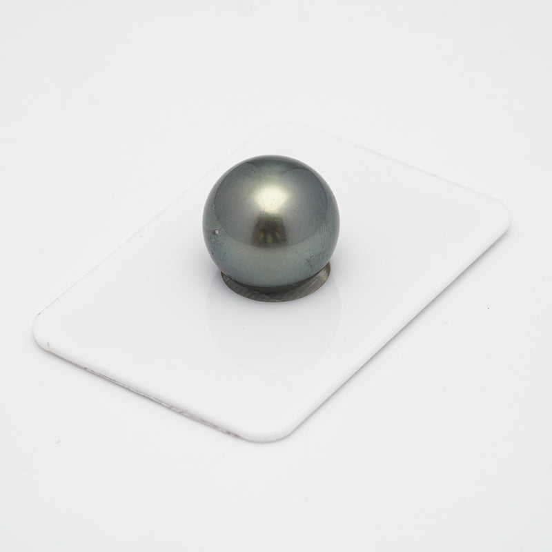 1pcs Light Green 15mm - R AA/AAA Quality Tahitian Pearl Single LP1736