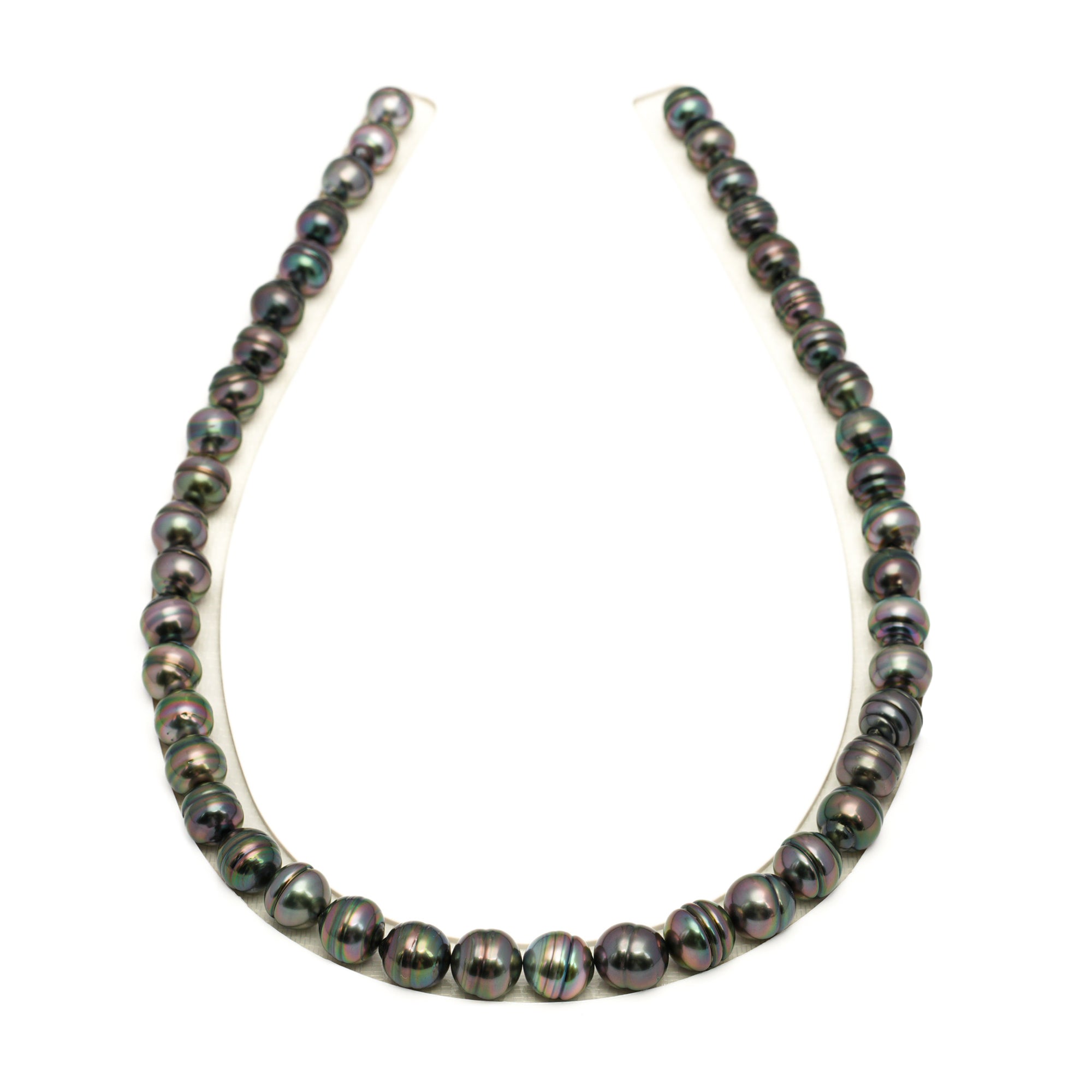 44pcs Green Cherry 8-10mm - CL AAA Quality Tahitian Pearl Necklace NL1740 TH5