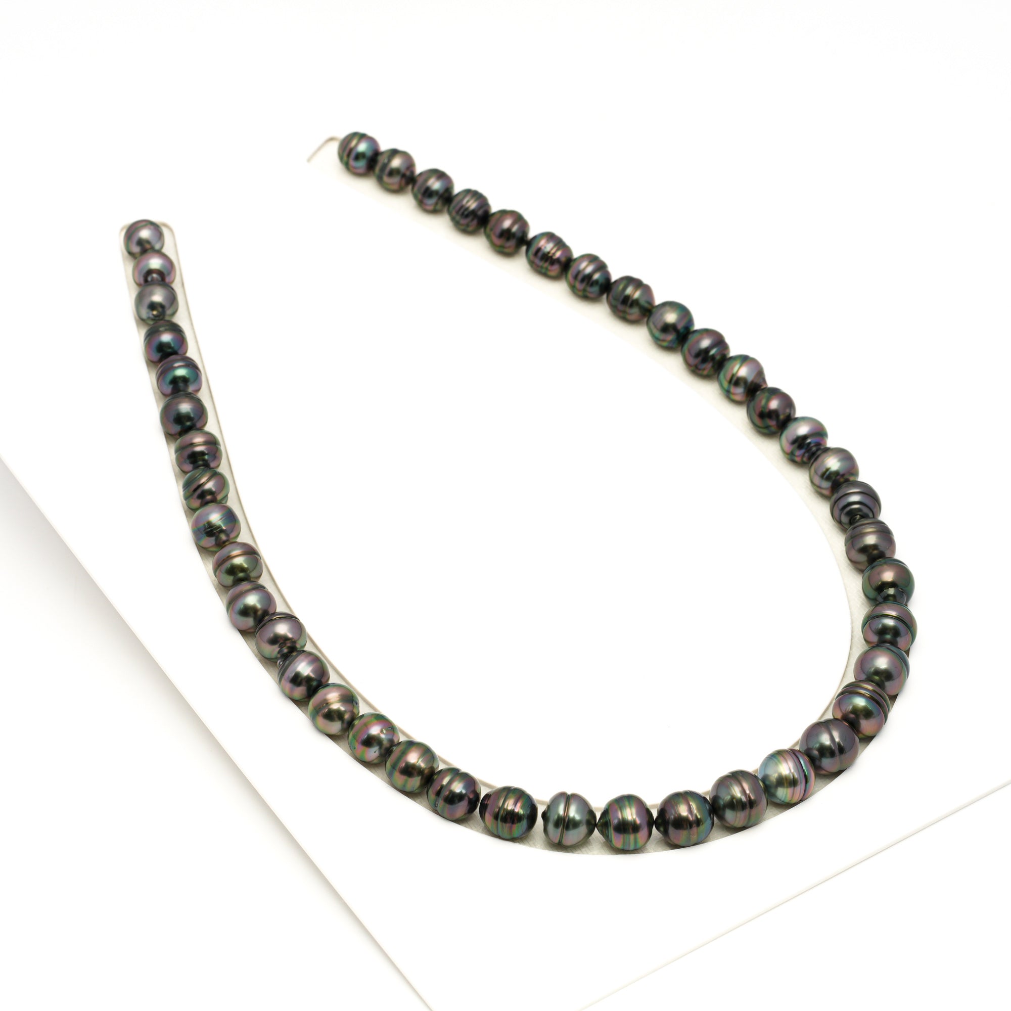 44pcs Green Cherry 8-10mm - CL AAA Quality Tahitian Pearl Necklace NL1740 TH5