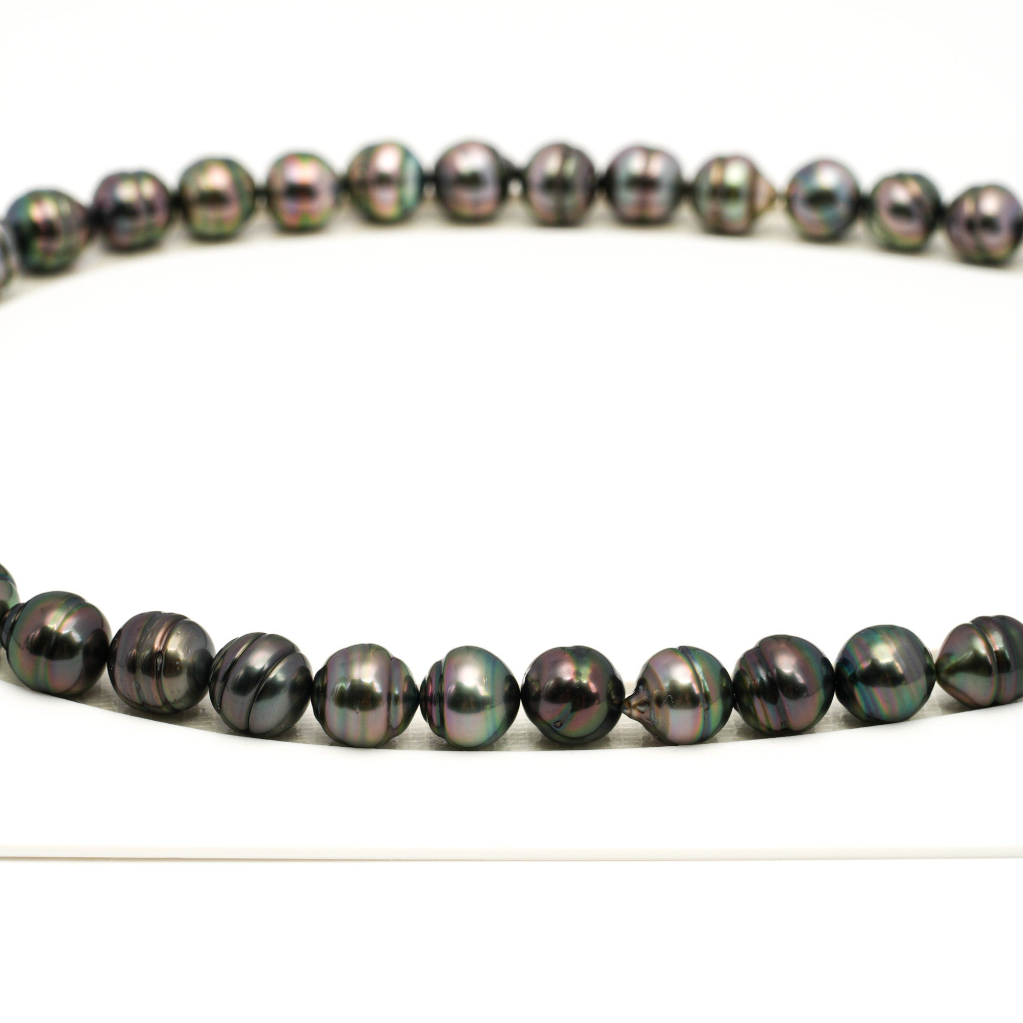 44pcs Green Cherry 8-10mm - CL AAA Quality Tahitian Pearl Necklace NL1740 TH5