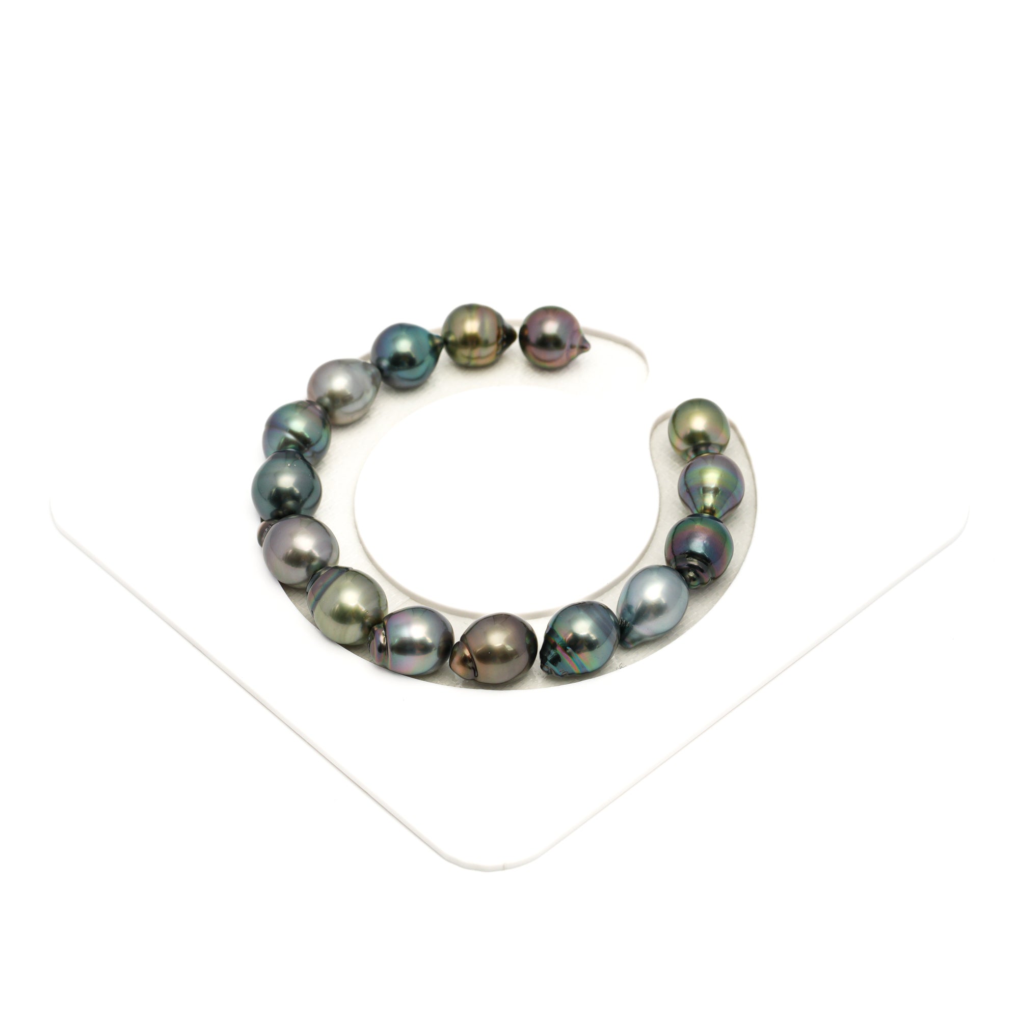 15pcs "High Luster" Multicolor 9-10mm - SB AAA Quality Tahitian Pearl Bracelet BR2363 TH5
