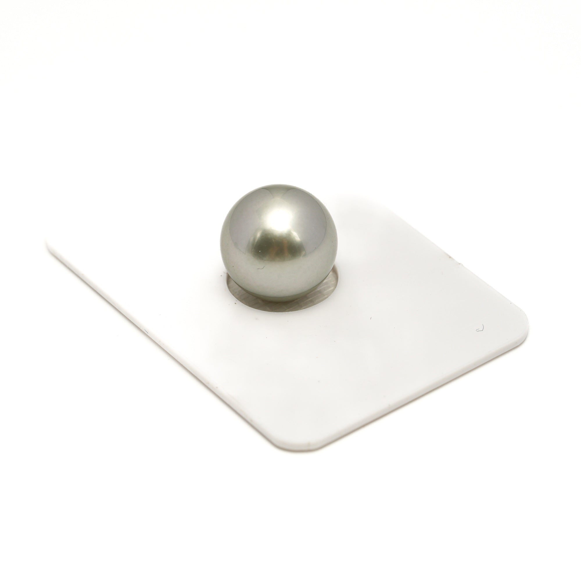 1pcs "High Luster" Silver 12.8mm - RSR AAA Quality Tahitian Pearl Single LP2397 OR6