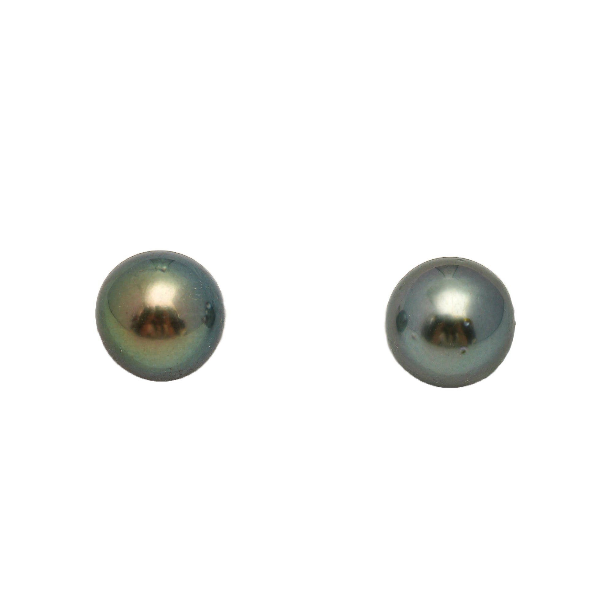 2pcs Multicolor 9.3-9.4mm - RSR AA Quality Tahitian Pearl Pair ER1839 OR13