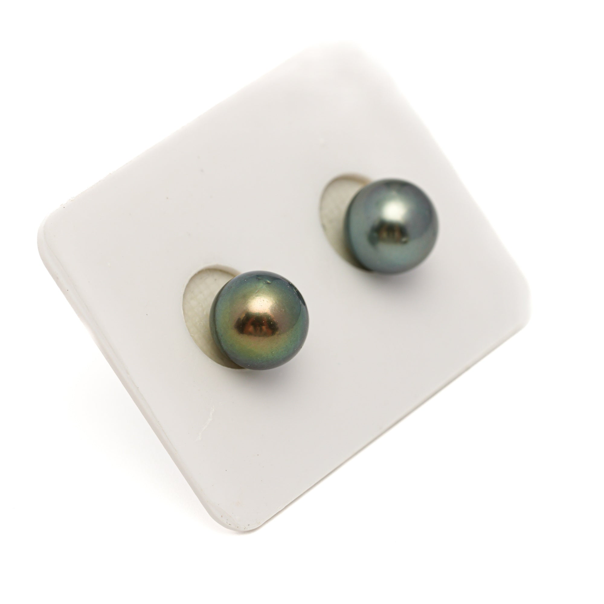 2pcs Multicolor 9.3-9.4mm - RSR AA Quality Tahitian Pearl Pair ER1839 OR13