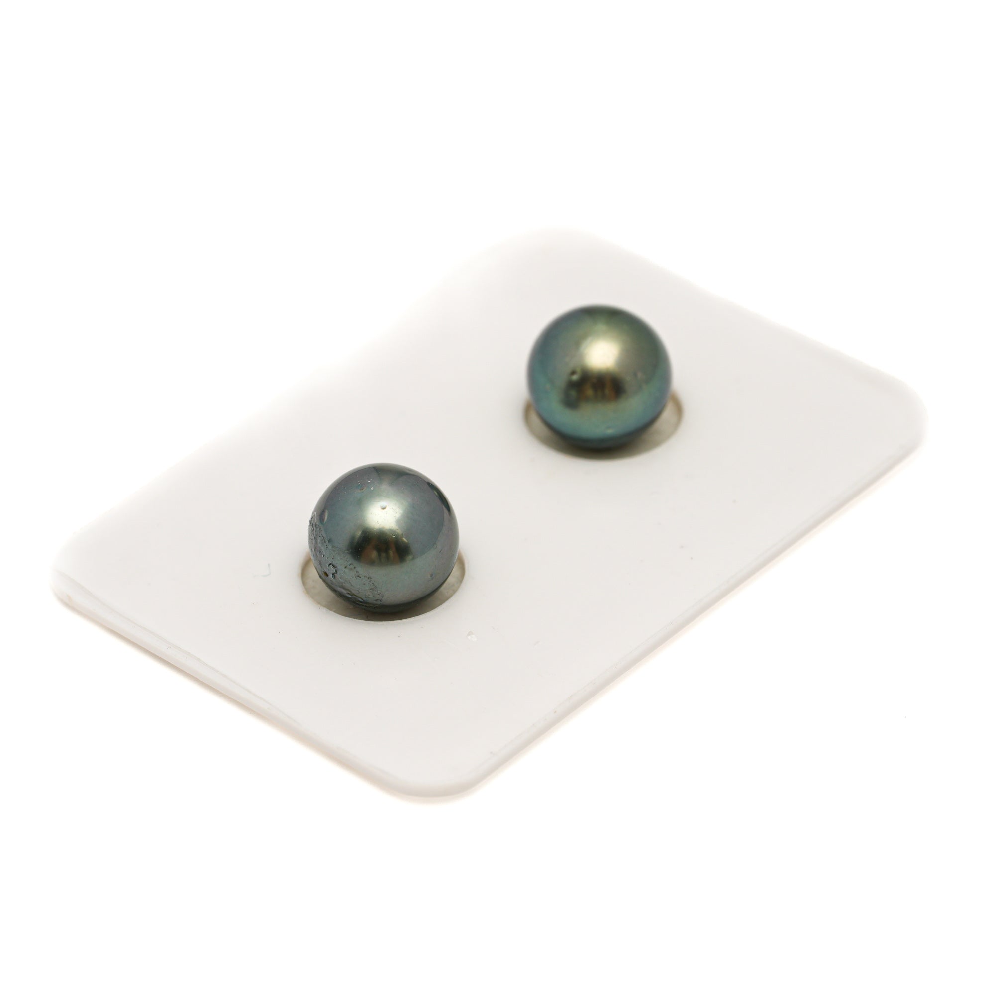 2pcs Multicolor 9.3-9.4mm - RSR AA Quality Tahitian Pearl Pair ER1839 OR13