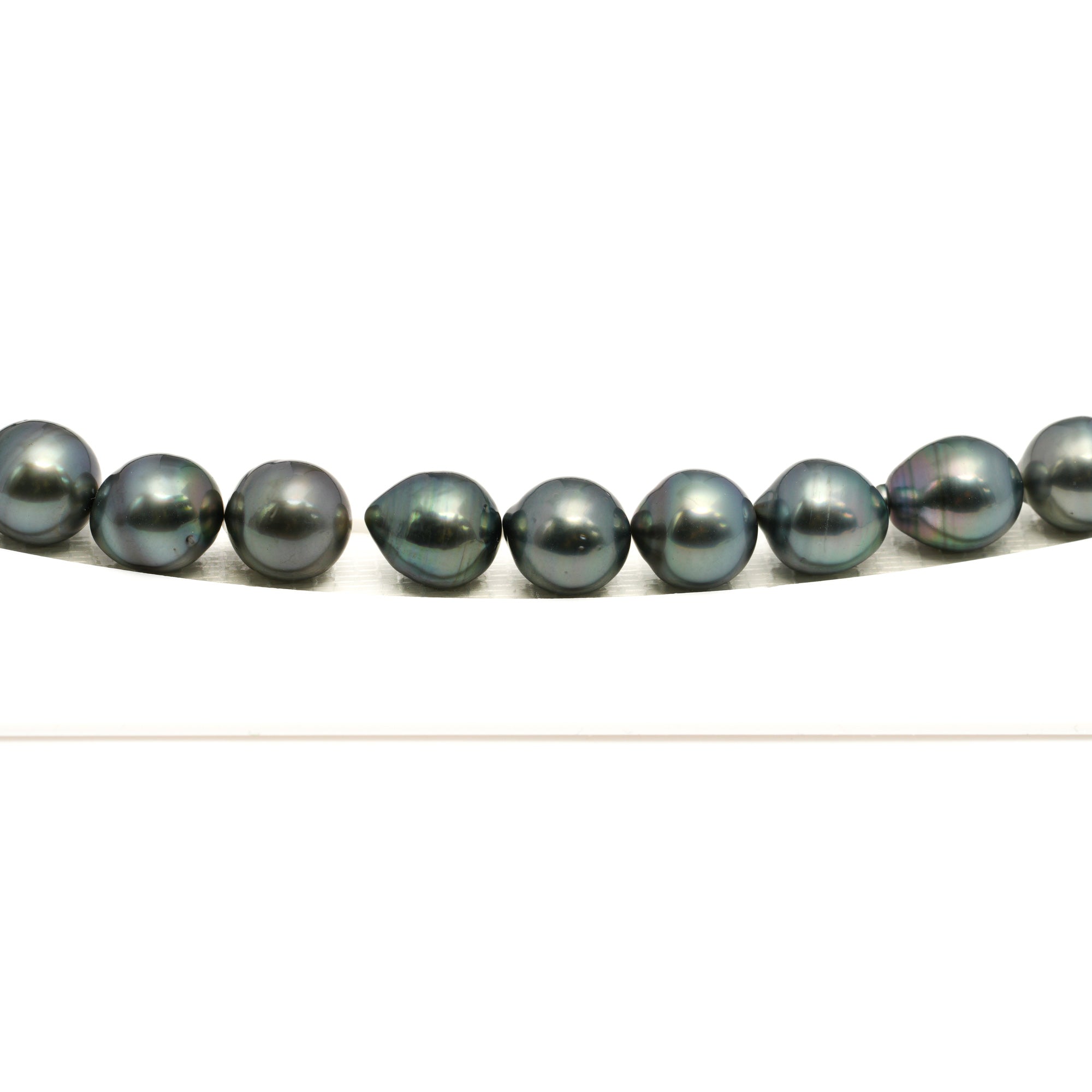 41pcs Light Green 8-10mm - SB AAA/AA Quality Tahitian Pearl Necklace NL1772 LP1