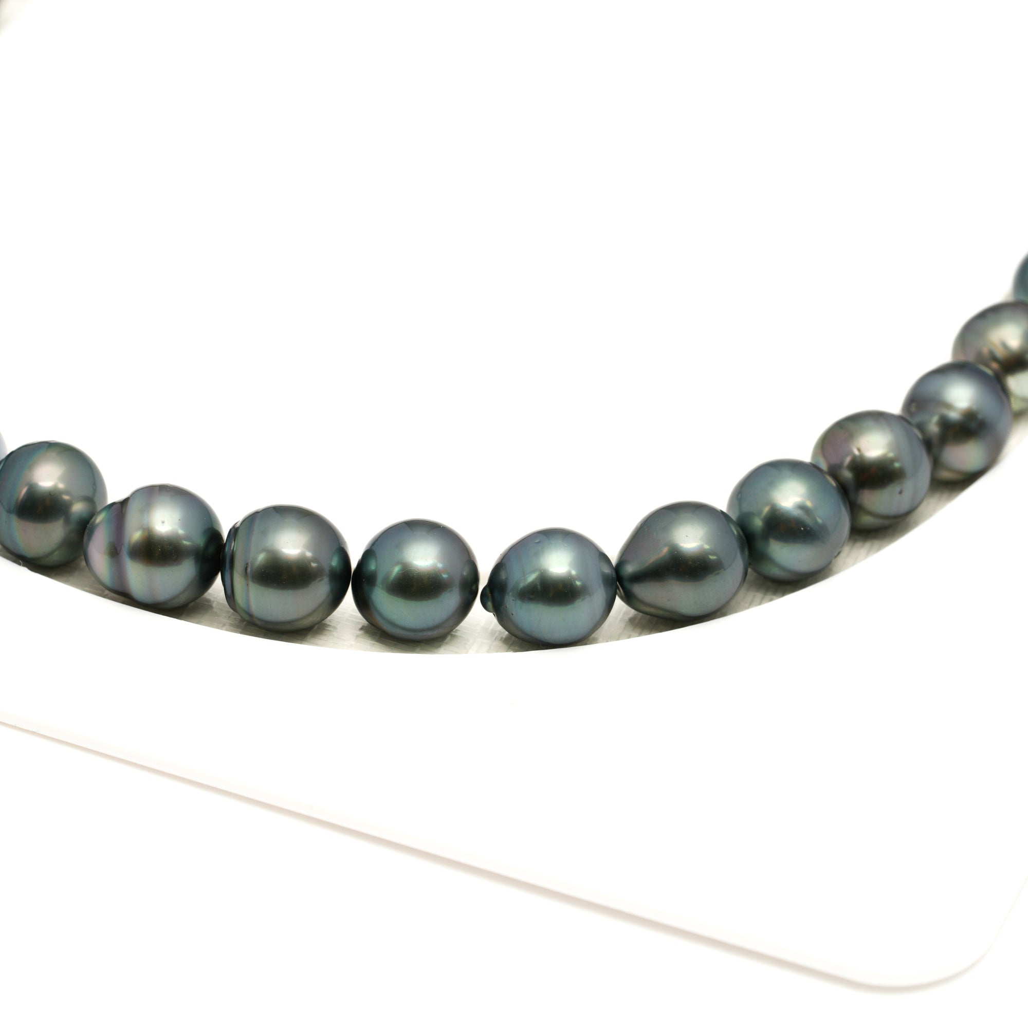 41pcs Light Green 8-10mm - SB AAA/AA Quality Tahitian Pearl Necklace NL1772 LP1