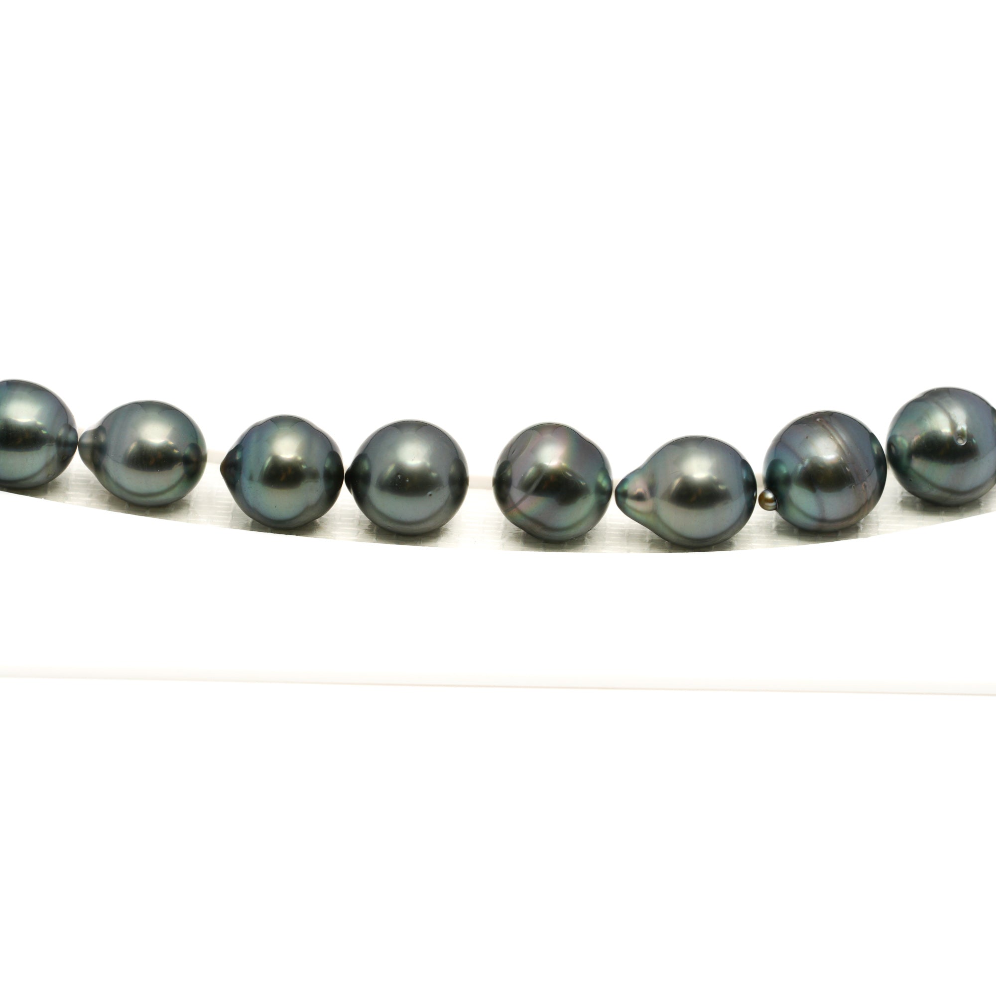 41pcs Light Green 8-10mm - SB AAA/AA Quality Tahitian Pearl Necklace NL1772 LP1