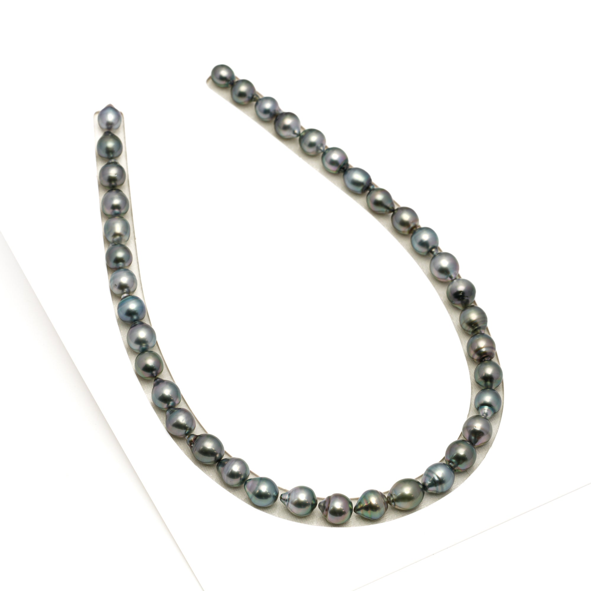 38pcs Light Mix 8-10mm - CL/SB AAA/AA Quality Tahitian Pearl Necklace NL1773 LP1