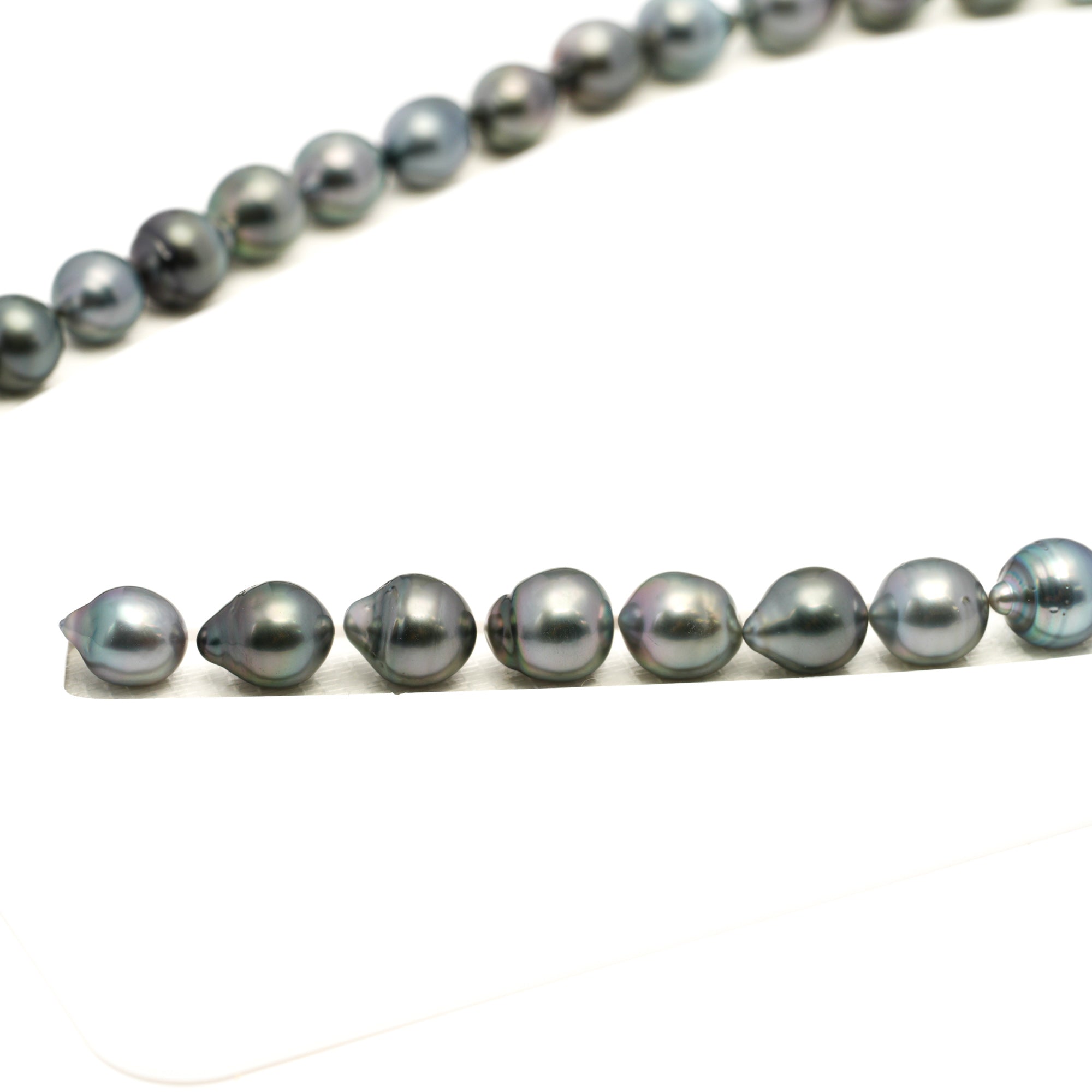 38pcs Light Mix 8-10mm - CL/SB AAA/AA Quality Tahitian Pearl Necklace NL1773 LP1