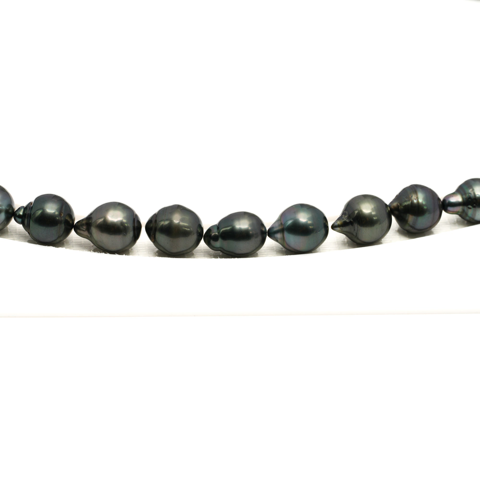 38pcs Dark 8-10mm - CL/SB AAA/AA Quality Tahitian Pearl Necklace NL1775 LP1