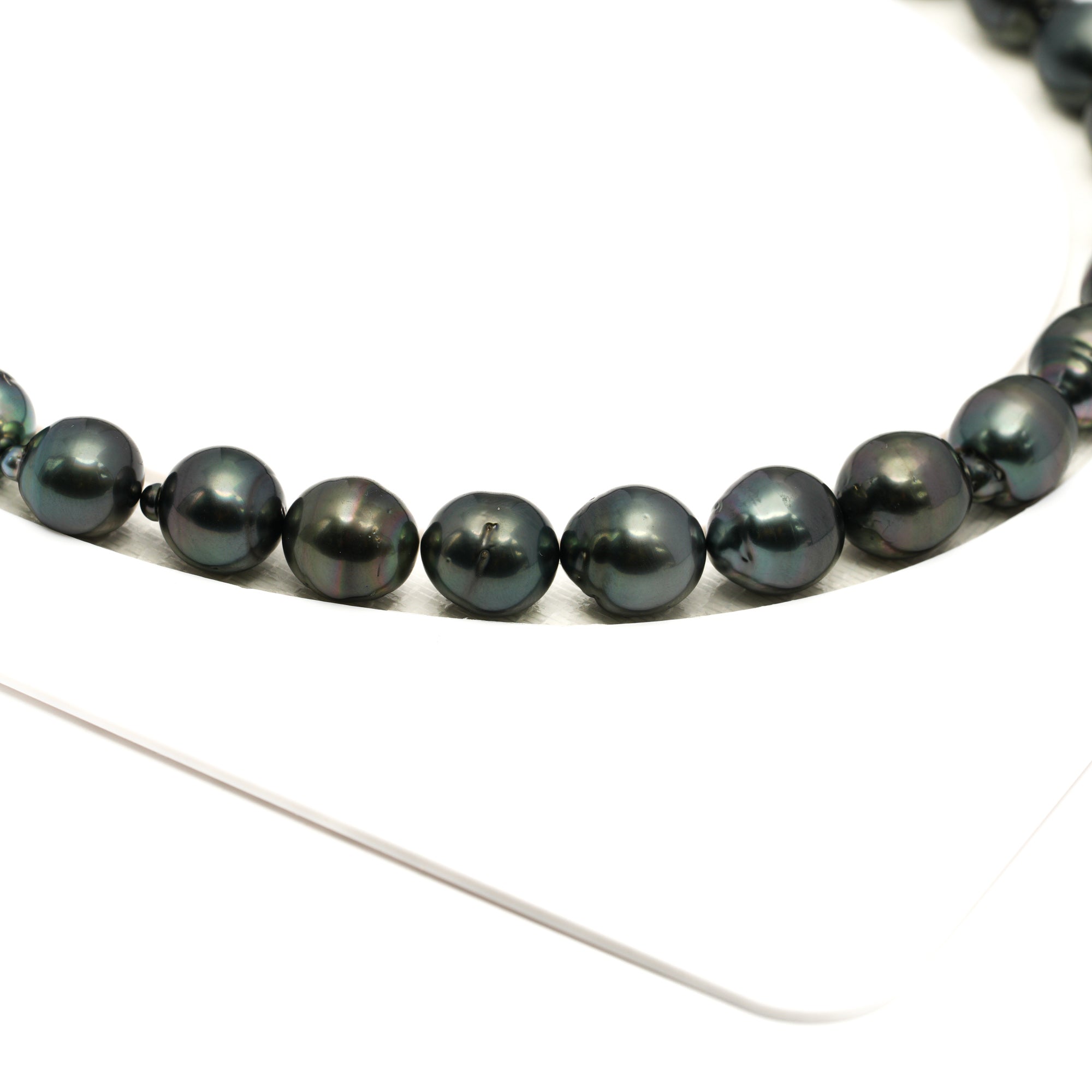38pcs Dark 8-10mm - CL/SB AAA/AA Quality Tahitian Pearl Necklace NL1775 LP1
