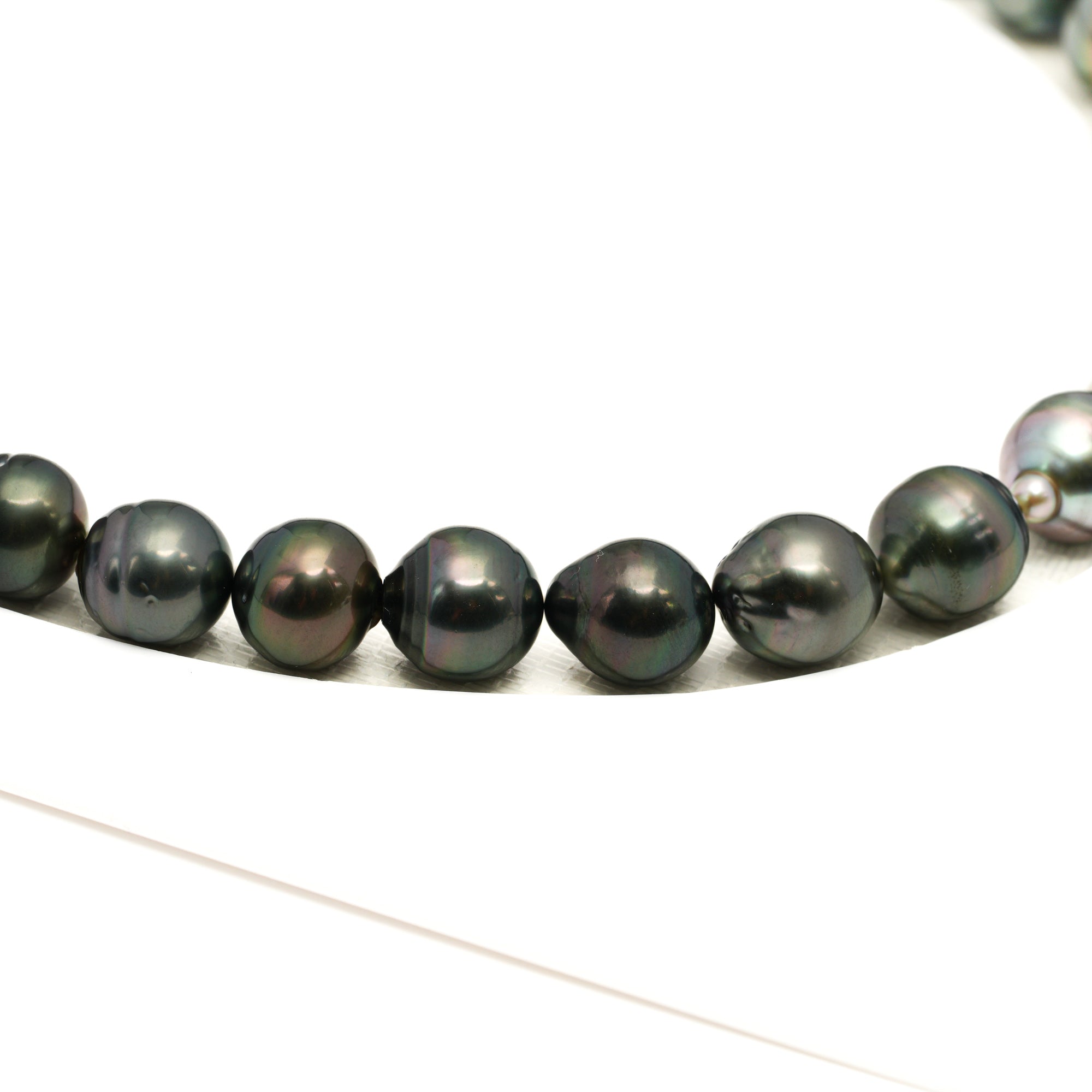 40pcs Green 9-11mm - CL/SB AAA/AA Quality Tahitian Pearl Necklace NL1777 LP1