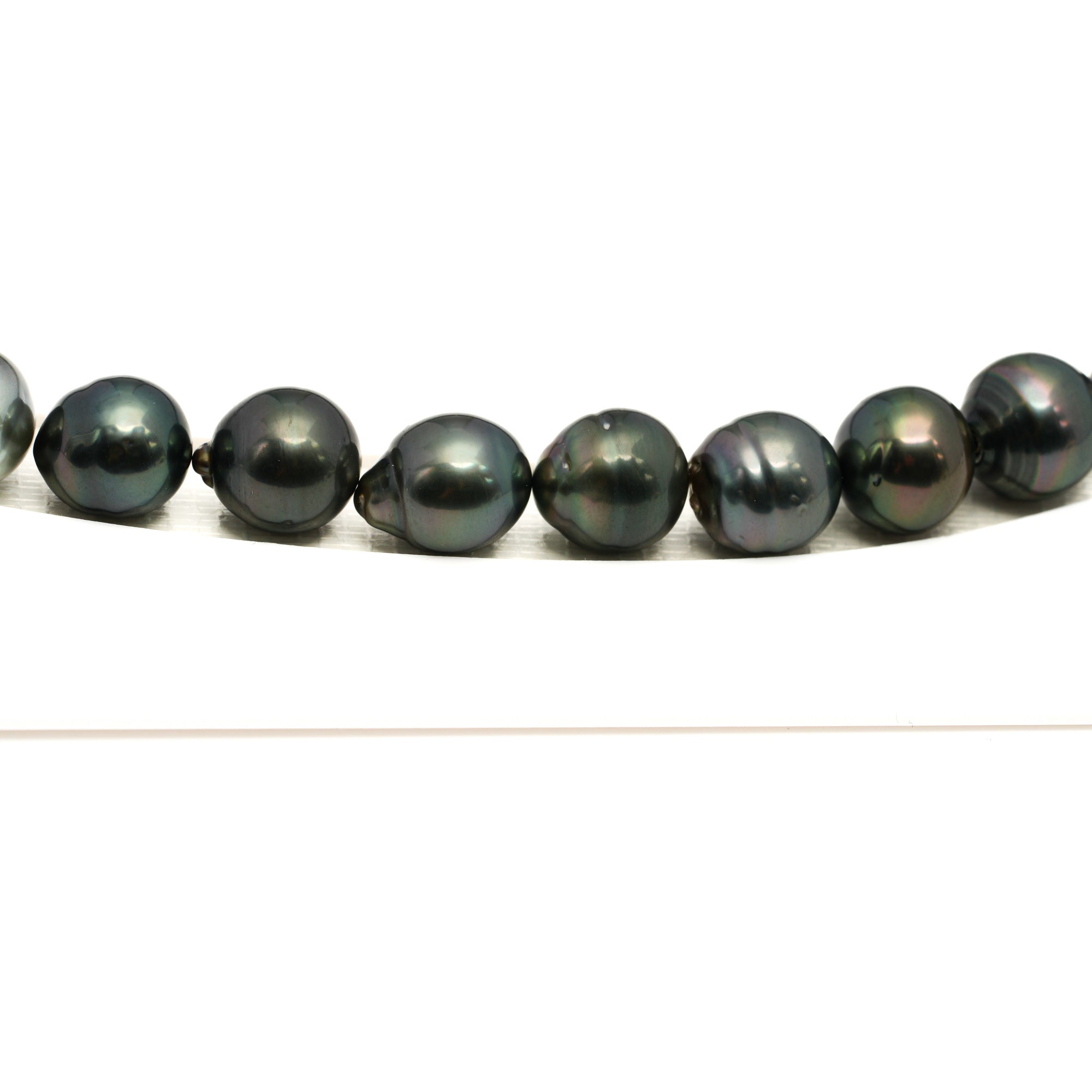 40pcs Green 9-11mm - CL/SB AAA/AA Quality Tahitian Pearl Necklace NL1777 LP1