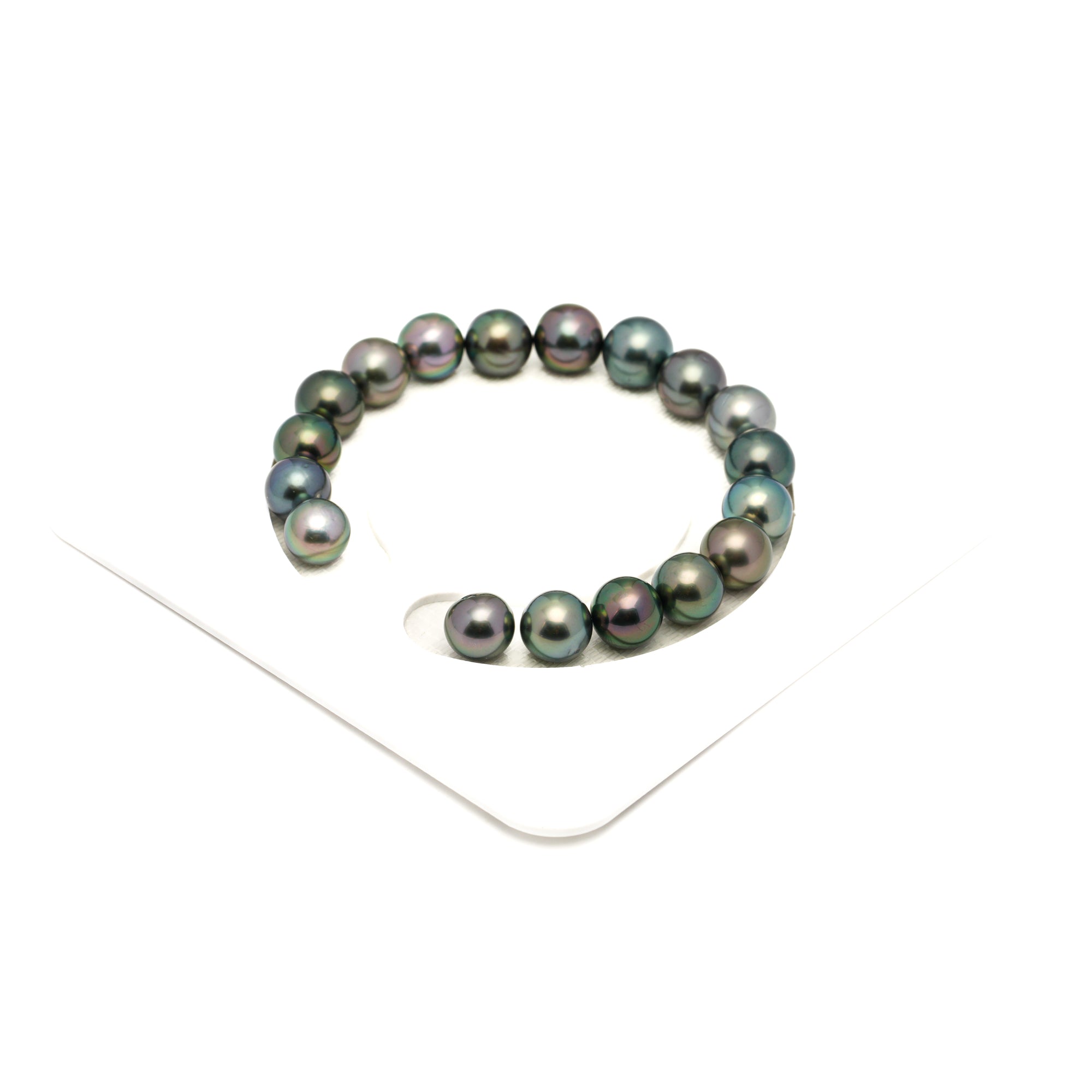 18pcs "High Luster" Multicolor 9-10mm - NR AAA/AA Quality Tahitian Pearl Bracelet BR2444 LP1